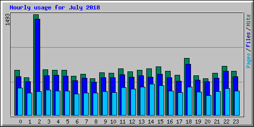 Hourly usage for July 2018