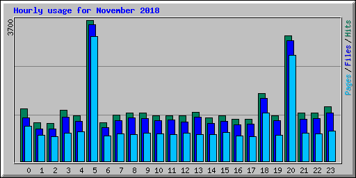 Hourly usage for November 2018