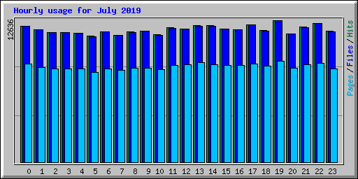 Hourly usage for July 2019