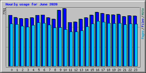 Hourly usage for June 2020