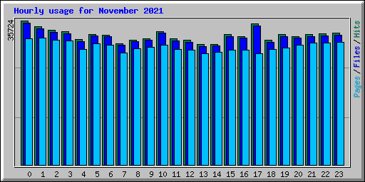 Hourly usage for November 2021