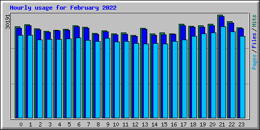 Hourly usage for February 2022